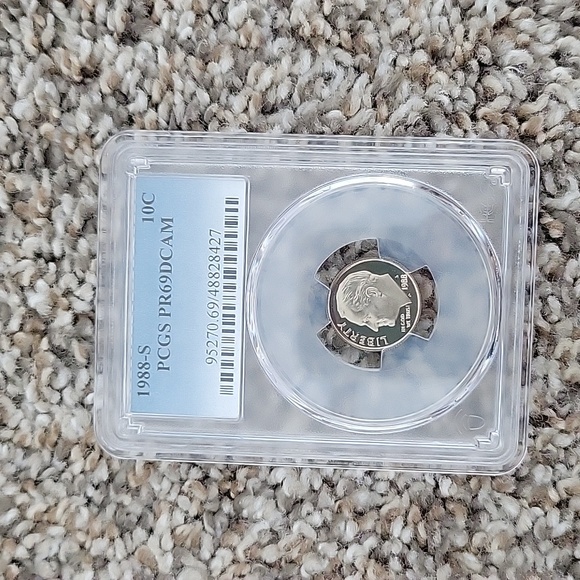 1988 S 10C Roosevelt Dime Proof PCGS PR69DCAM - Picture 1 of 2